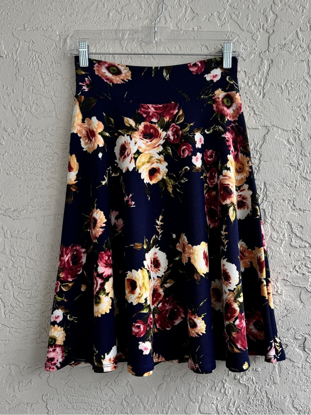 Ping Navy Floral Circle Skirt with Pink & Yellow Blooms Size 4